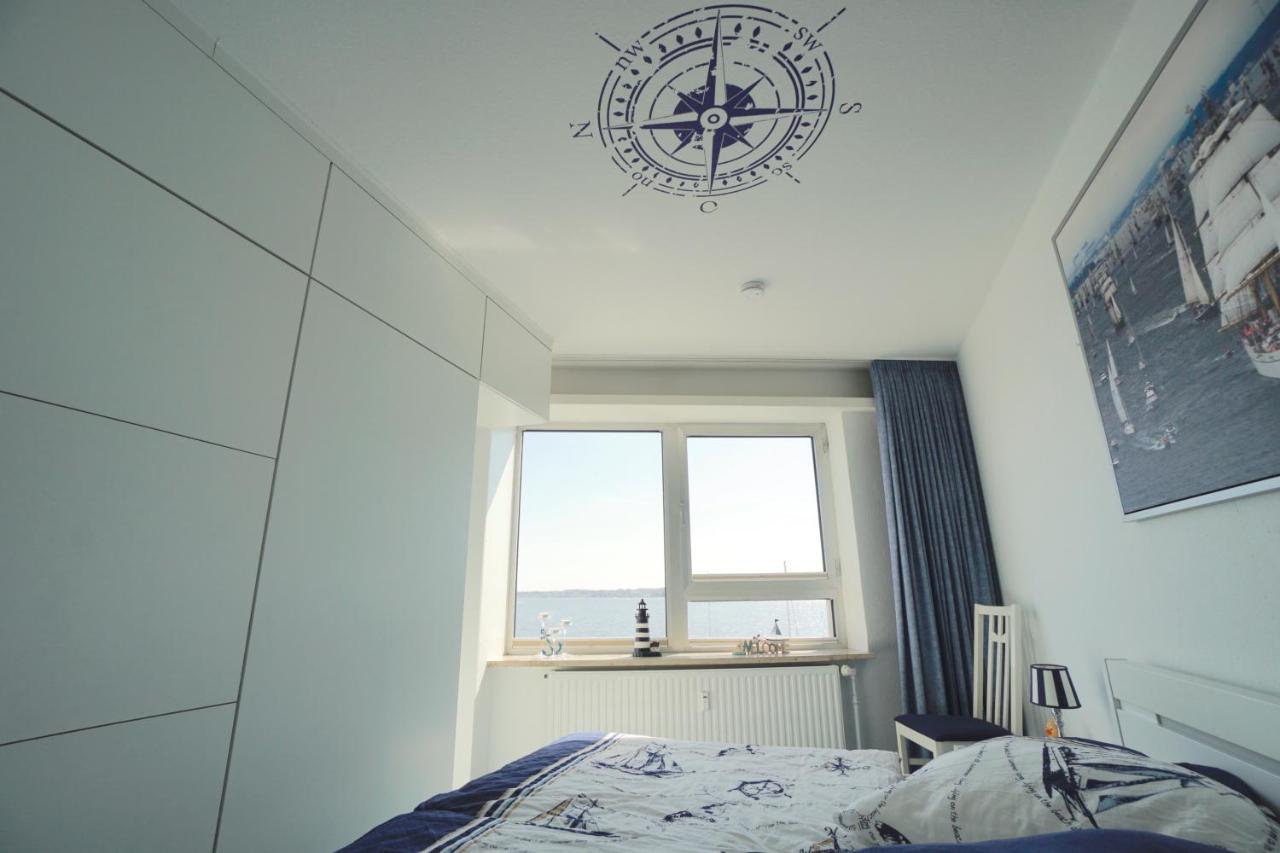 שלזוויג Ferienwohnung Schleiloge Mit Panoramablick Auf Die Schlei מראה חיצוני תמונה